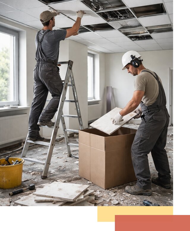 Демонтаж потолочной плитки в Шахтах быстро и аккуратно