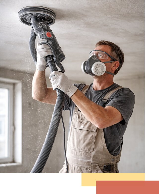 Шлифовка потолка в Шахтах — качественная подготовка под отделку