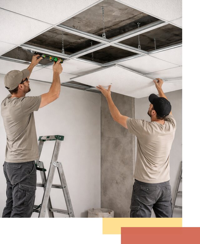 Монтаж потолка Армстронг под ключ в Шахтах