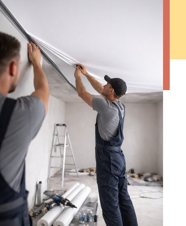 Монтаж матового натяжного потолка в Шахтах от 4884 руб./м² — быстро и недорого | ОТДЕЛОЧНИК-Шхт