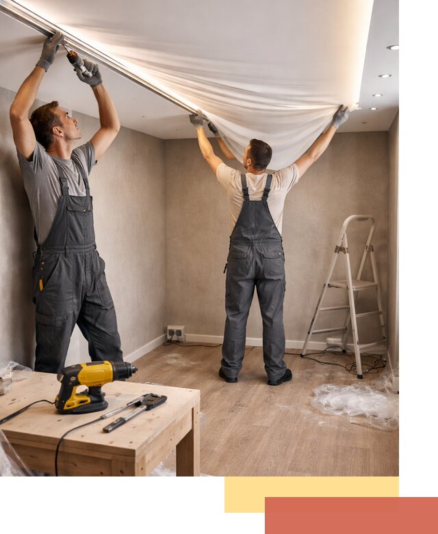 Монтаж натяжного потолка с подсветкой в Шахтах цена и сроки