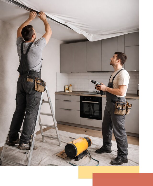 Монтаж натяжного потолка на кухне в Шахтах