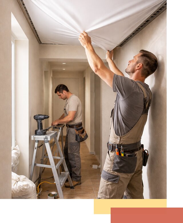 Монтаж натяжного потолка в прихожей в Шахтах