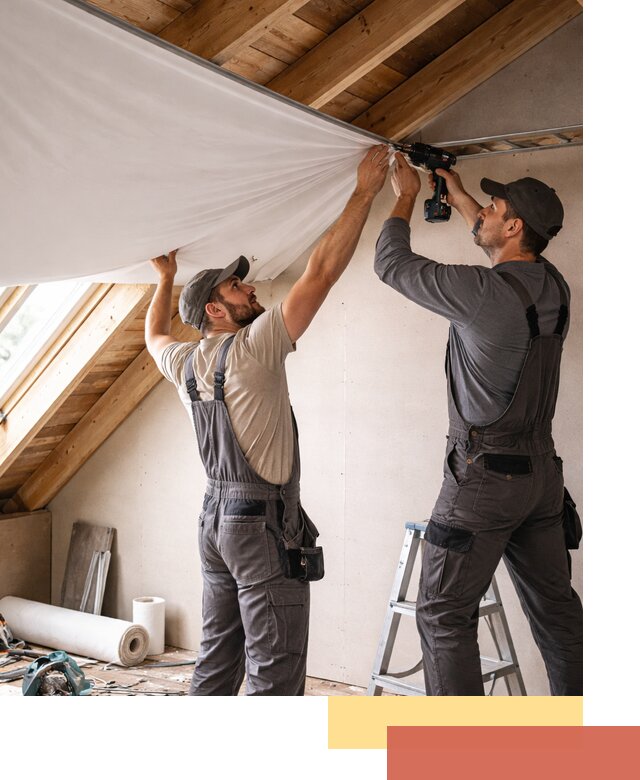 Монтаж натяжного потолка в мансарде в Шахтах