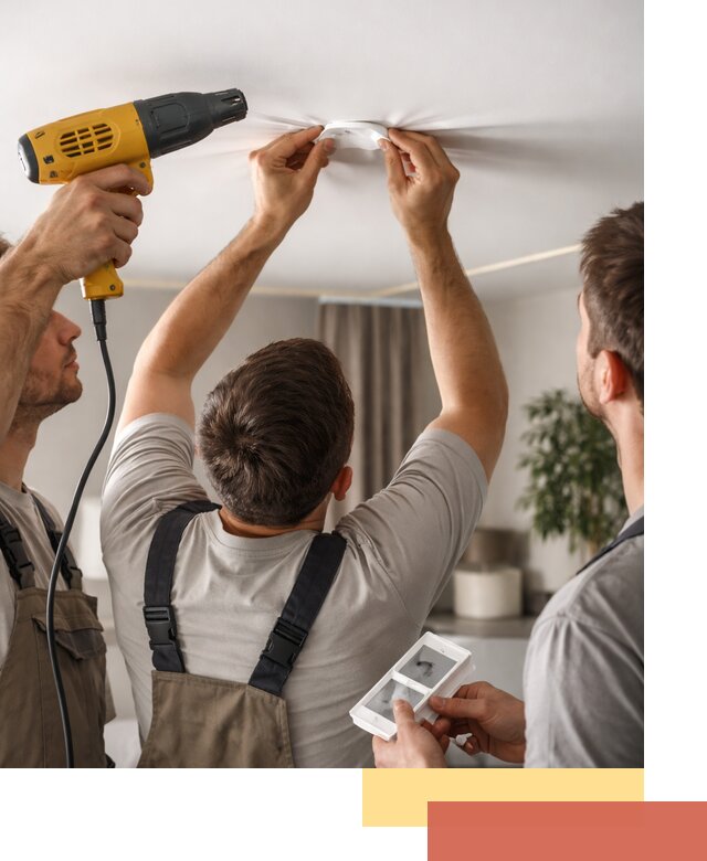 Ремонт прокола полотна натяжного потолка в Шахтах