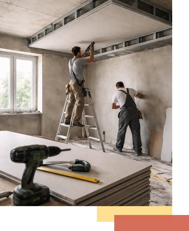 Двухуровневый потолок из гипсокартона в Шахтах