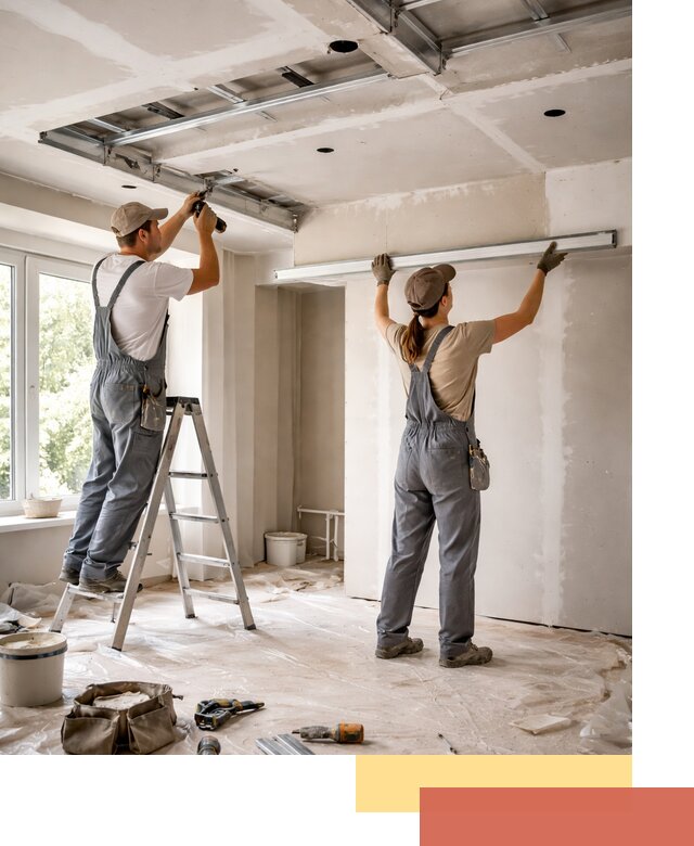 Монтаж многоуровневого потолка из гипсокартона в Шахтах