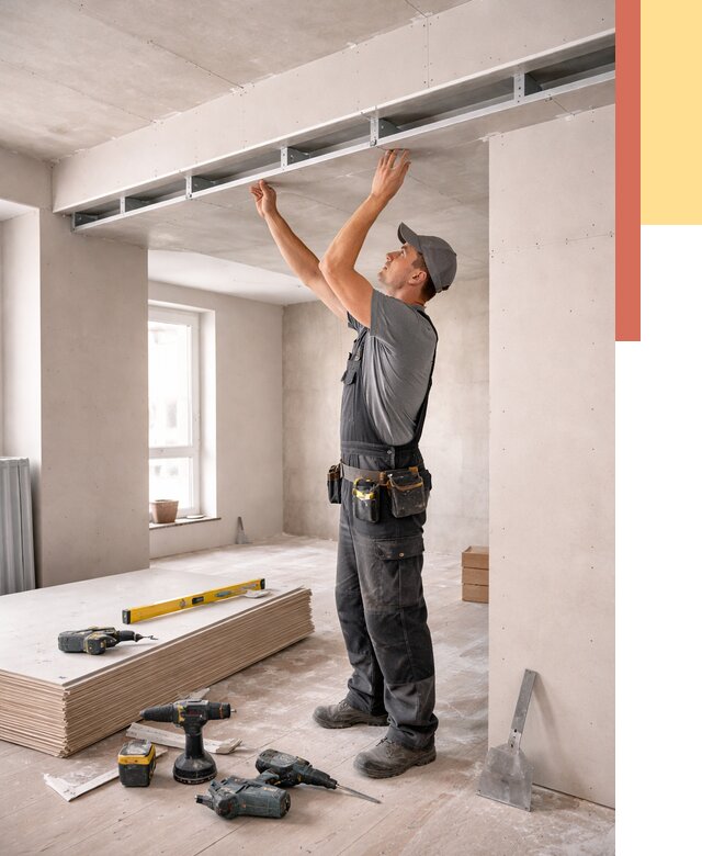 Потолок из гипсокартона с нишей в Шахтах от 1357 руб. под ключ | ОТДЕЛОЧНИК-Шхт