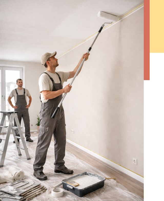 Покраска потолка из гипсокартона в Шахтах от 4884 руб./м2 — услуги под ключ | ОТДЕЛОЧНИК-Шхт