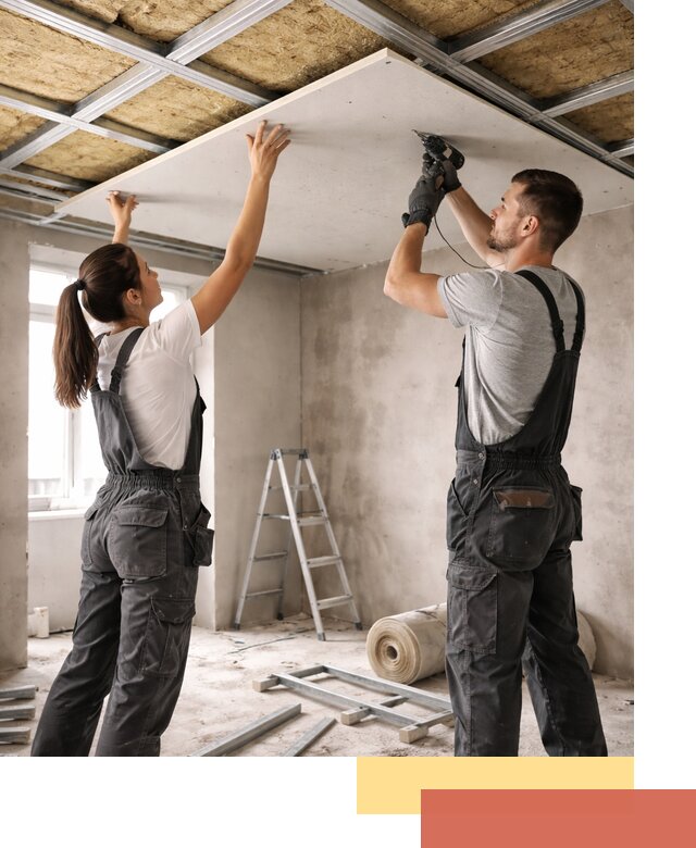 Звукоизоляция потолка из ГКЛ в Шахтах профессионально и надежно