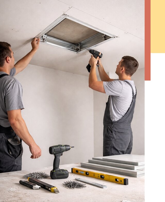 Установка люка в потолок ГКЛ в Шахтах от 2713 руб. под ключ | ОТДЕЛОЧНИК-Шхт