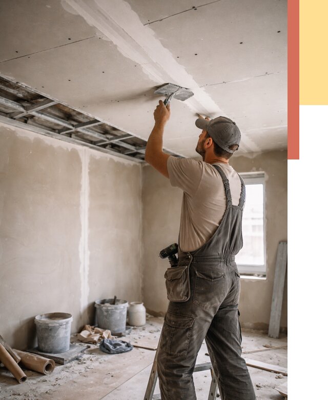 Ремонт потолка из гипсокартона в Шахтах от 705 руб./м² — быстро и недорого | ОТДЕЛОЧНИК-Шхт