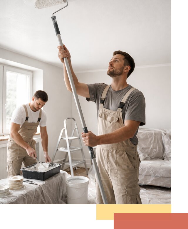 Покраска потолка водоэмульсионной краской в Шахтах