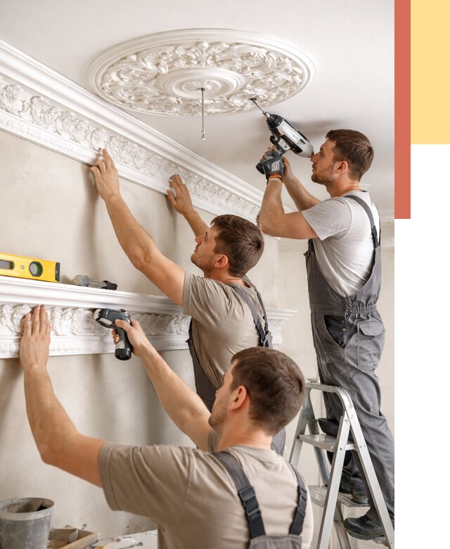 Монтаж лепнины на потолок в Шахтах от 3473 руб. быстро и недорого | ОТДЕЛОЧНИК-Шхт