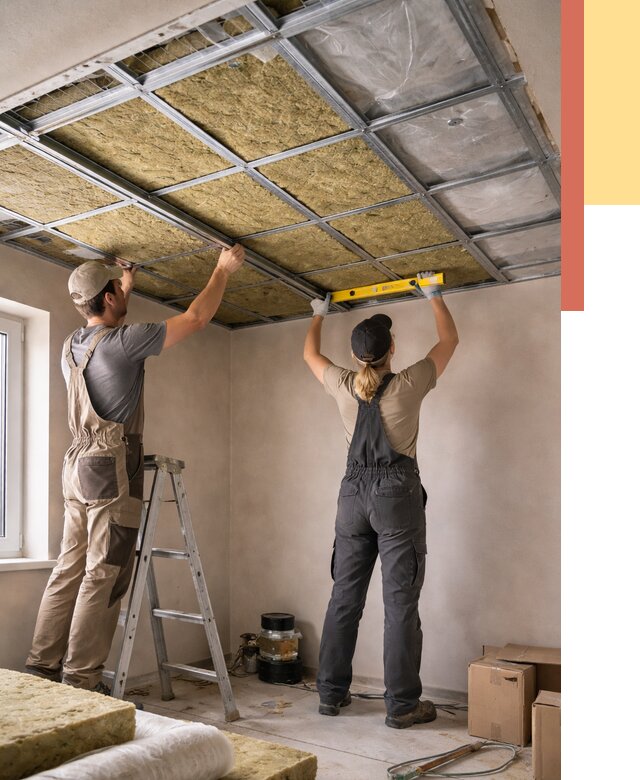 Шумоизоляция потолка в Шахтах от 1357 руб. под ключ — услуги ОТДЕЛОЧНИК-Шхт