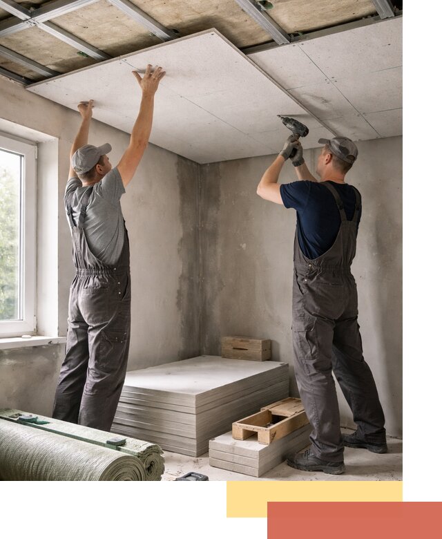 Шумоизоляция потолка панелями ЗИПС в Шахтах